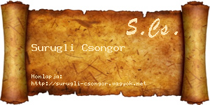 Surugli Csongor névjegykártya