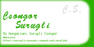 csongor surugli business card